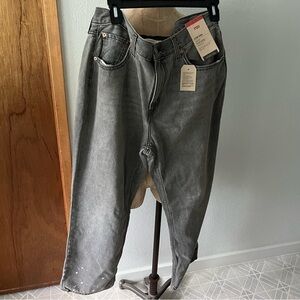 NEW LEVIS sz 32 LOW PRO Faded Gray Denim Jeans Mid Rise Straight Leg